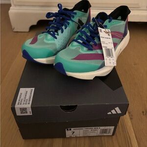 Adidas Adizero Takumi Sen 9 Teal and Purple Shoes